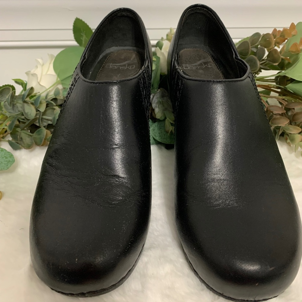 Dansko Sienna 9807020200 Leather Clog Loafer Black Size 41 (10.5-11 US)